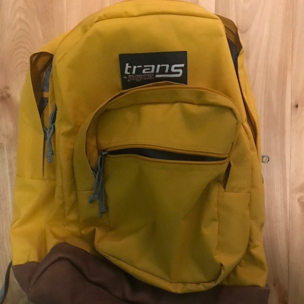 Used once-Trans by Jansport mustard backpack